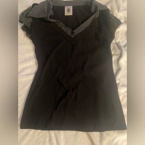 Black collared shirt